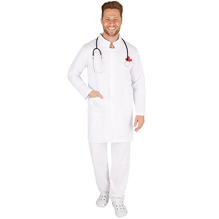 TecTake dressforfun Herrenkostüm Doktor | Knielanger Mantel | Strapazierfähige Hose (XXL | Nr. 301448)