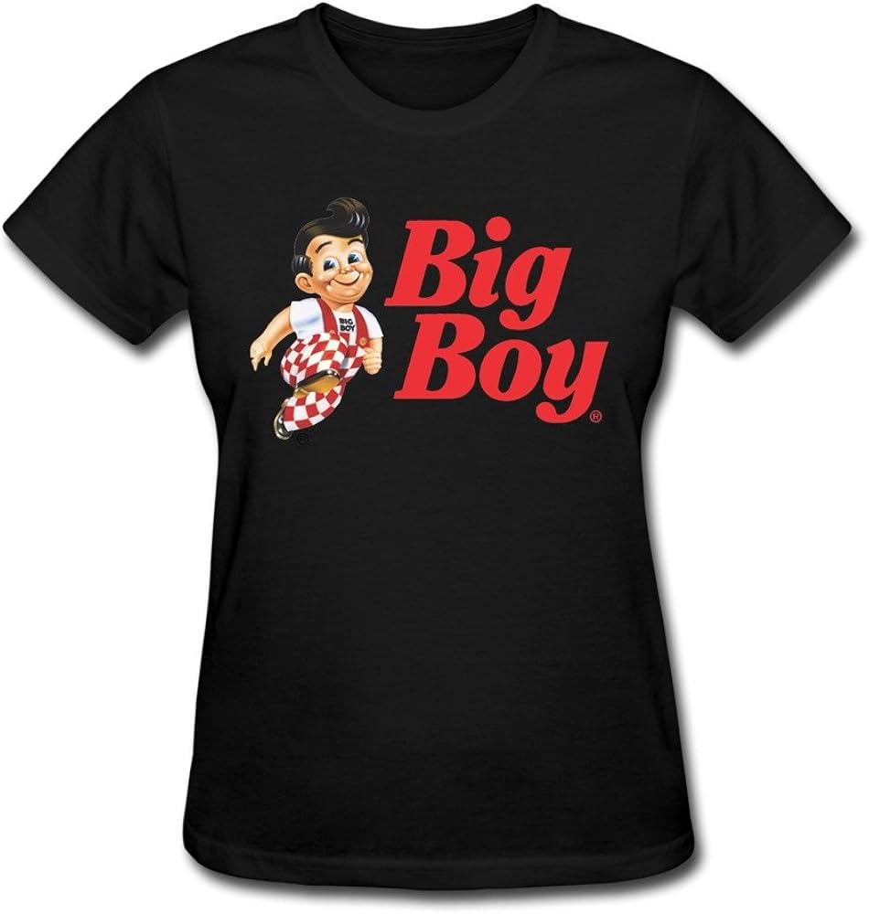 SPECIALWomen's Big Boy Logo Short Sleeve Tee Shirts M Black Amazon.ca