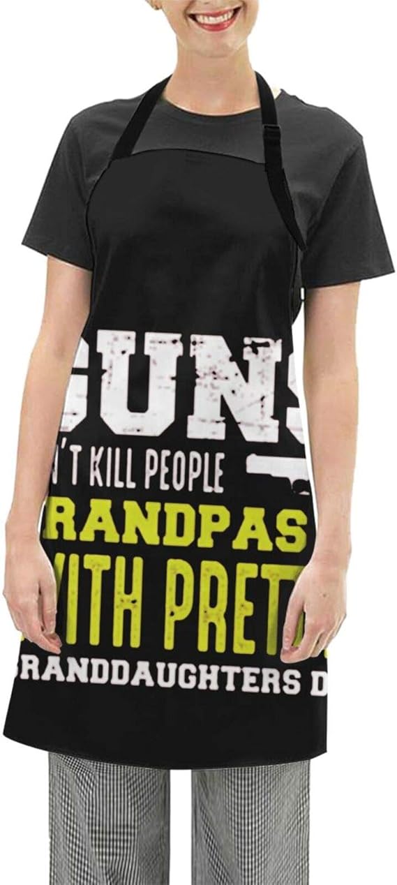 Guns Dont Kill People Grandpas Do Adjustable Cooking Aprons