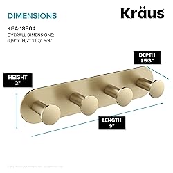 KRAUS Elie Bathroom Robe and Towel Rack with 4