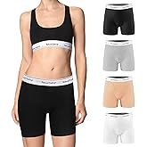 ILUVIT Womens Boxer Briefs Underwear Cotton Boy Shorts Panties for Women 4 pack