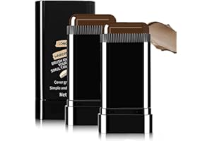 FHH Safe and Convenient Comb Hair Dye Stick, White Hair Cover Stick, 2-in-1 Convenient Instant Dyeing, Waterproof and Sweat Proof, Quick Root Dressing (Black Brown) d