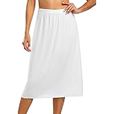 Vlazom Half Slips for Women Under Dress Long Half Slip Under Skirt with Lace Trim Size S-XXL