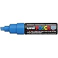 UNI POSCA PC-8K CHISEL TIP MARKER PEN- LIGHT BLUE (BOX OF 6)