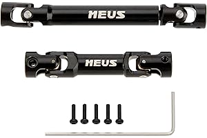 MEUS RACING Stainless Steel TRX4M Driveshaft, Drive Shaft for Traxxas 1/18 TRX4M High Trail K10/F150 RC Crawler Upgrade Parts, Black