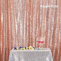 Rose Gold PartyDelight Sequin Backdrop, Booth Photography, 8x8 Ft