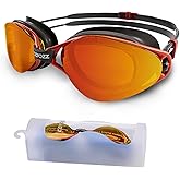 COPOZZ S3 Swim Goggles for Adult, Swimming Goggles Clear Vision Anti Fog UV400 Protection No Leaking for Men Women Youth