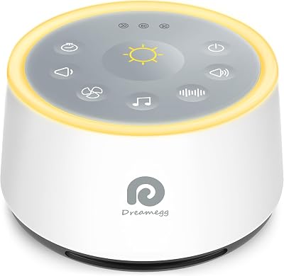 Dreamegg D1 White Noise Machine with Night Light 24 Sounds Baby Baby Sleep