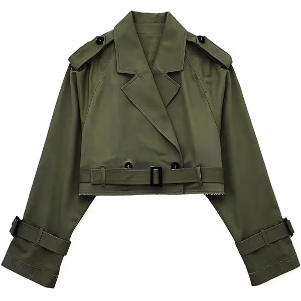 ジャケット・アウター OVER SHORT TRENCH COAT 2 Short trench coat with classic details - Grey - Sz. 40-64