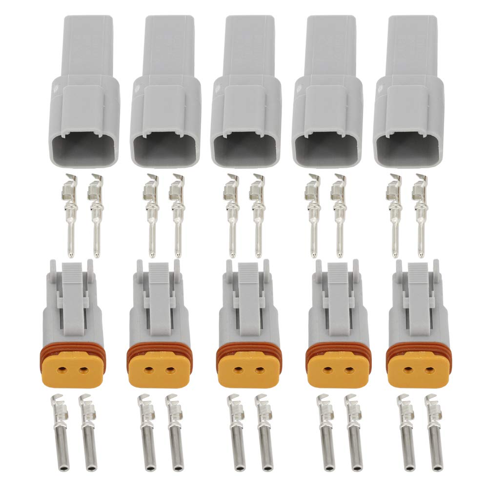 CNLW 5 Sets DJ3021Y-1.6-11/21 Connector 2 Pin DT04-2P/DT06-2S Automobile waterproof wire electrical connector plug 22-16AWG