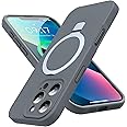 KMAMBAG Mag-Ring Designed for iPhone 16 Pro Max Case, Liquid Silicone [Moisturizing Factor] Extreme Soft Slim Phone Case with Stand [Compatible with MagSafe] for 16 Pro Max 6.9 inch Men Women, Grey
