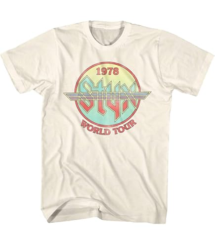 Amazon.com: American Classics Styx Logo Rock Band Vintage Style T