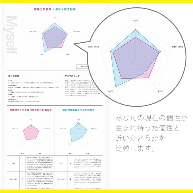 Amazon 自己分析遺伝子検査キット Genelife Myself2 0 ジーンライフ マイセルフ 性格や能力など87項目を解析 Genelife 遺伝子検査