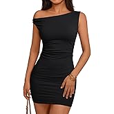 Trendy Queen Womens Mini Summer Dresses 2026 Going Out Off The Shoulder Bodycon Sexy Party Club Spring Fashion Outfits