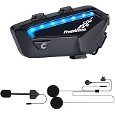FreedConn FX Bluetooth Helmet Intercom, 2&ndash;10 Riders Group Communication | Ultra-Thin Design, Universal Pairing, Music Sharing, IP67 Waterproof for Motorbike Riders