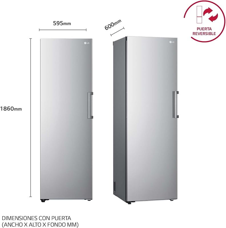 GFT41PZGSZ - Congelador Total Sem Geada, 1 Porta, Compressor Inversor Inteligente, 355 L e 186 cm, Congelador Vertical com Função de Congelação Rápida, Cor Aço Inoxidável