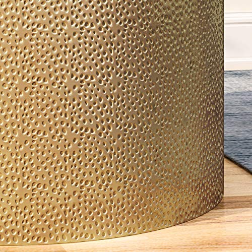 Christopher Knight Home Rache Modern Round Coffee Table with Hammered