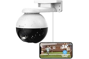 EZVIZ 3K Security Camera Outdoor, 360° Auto-Zoom Tracking, Camera Surveillance Exterieur, AI-Powered Person Detection, Color 