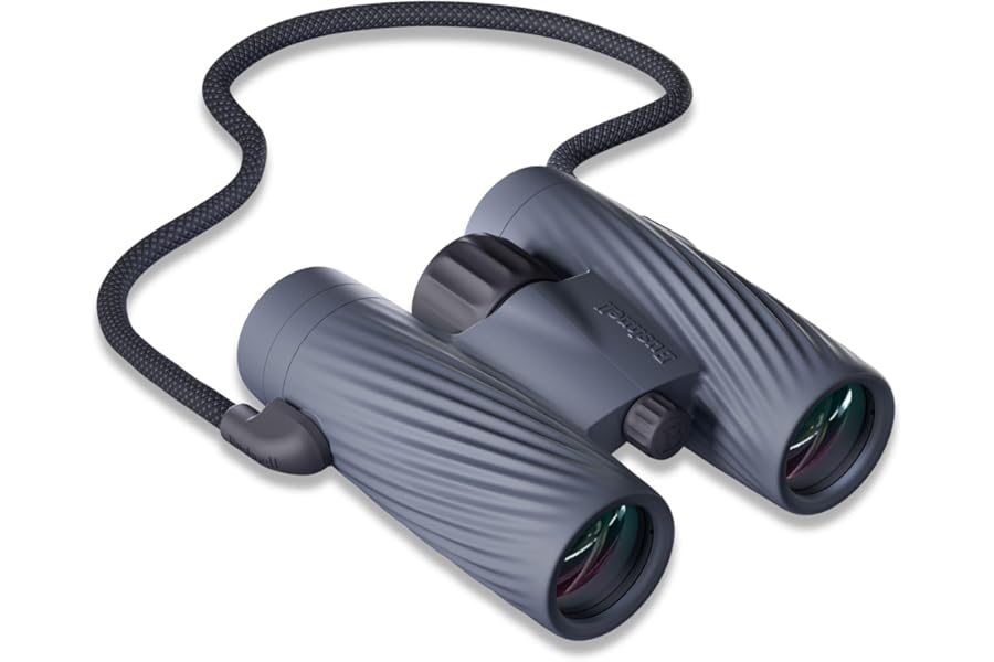 Bushnell A3 10x32 Compact Binoculars for Adults & Kids, Waterproof, Fogproof, 10X Magnification, Fully Multi-Coated Lenses & Rubber Armor - Folkstone Gray