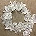 Bridal Veil Lace Trim Classic Rose Flower Design Alencon Hand Beaded Sequined Corded Embroidered Organza. 3