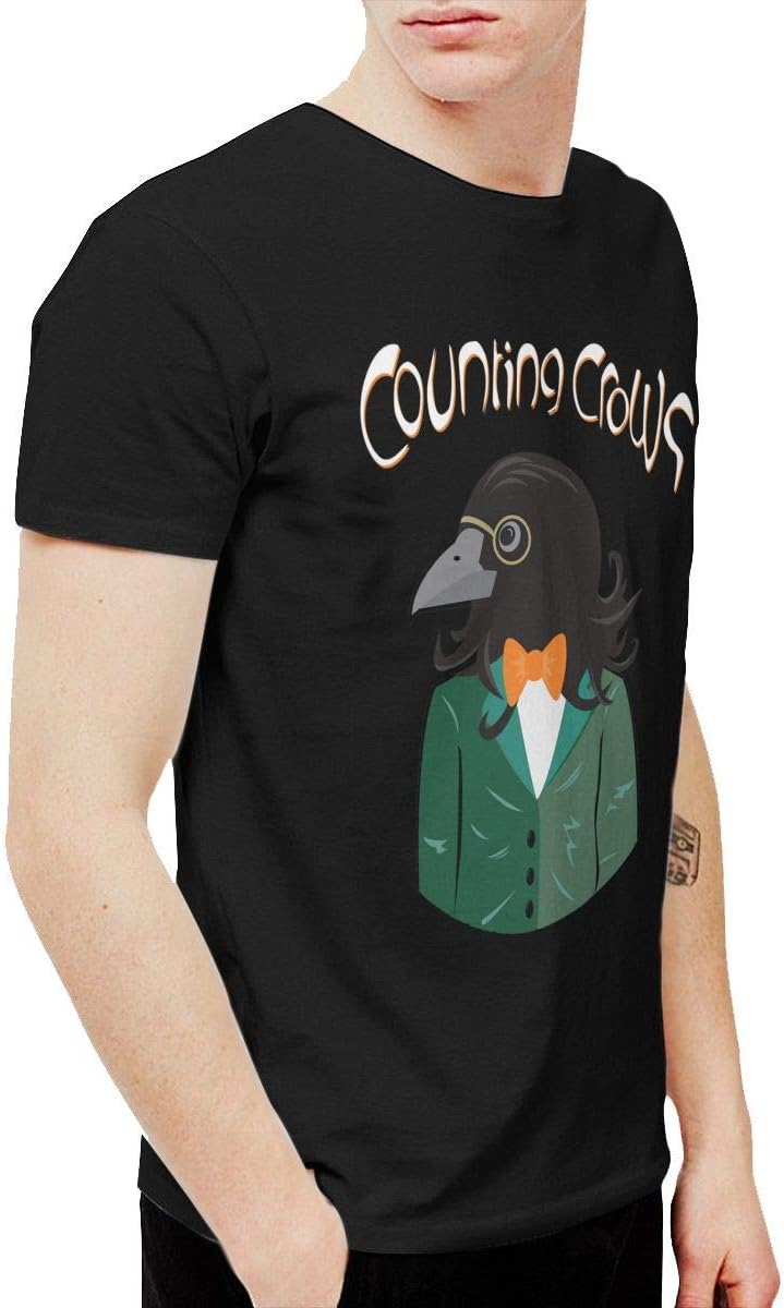 MOVCHARM Mens Counting Crows Fashion Running Black T-Shirts Short Sleeve