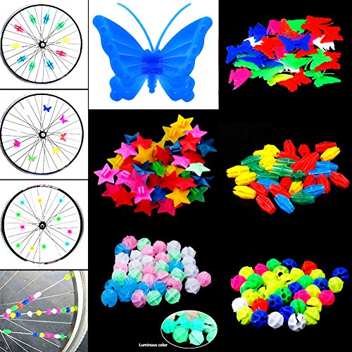 yodaliy Bicycle Spokey Dokey Beads, 26/36pcs Bike Wheel Spokes Different Designs Cute Biking Accessories Kids Colorful Plastic Clip Bicycle Spokes Decorations Cool Cycling Gear Gift(Style 2)