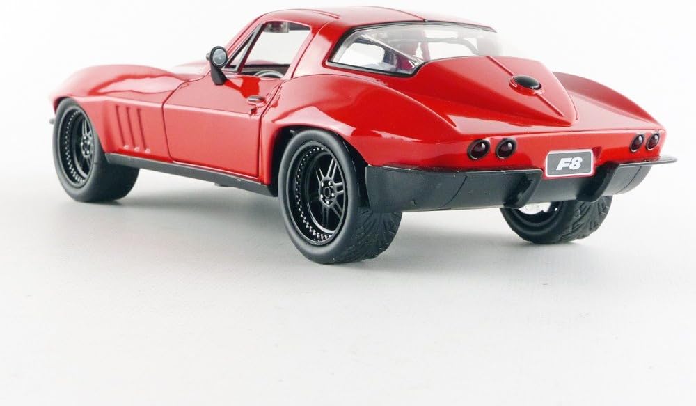 Jada 98298 1:24 Fast & Furious 8-Letty's Chevy Corvette-JA98298, Red, Taglia unica - Image 5