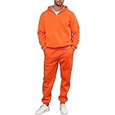 JIHUILAI Men Track Suits 2 Piece Set Quarter Zip Hoodie Sweatpants Jogging Suits Causal Athletic Men's Sweatsuits