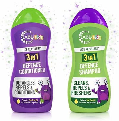 ABL Supplies 3 in 1 Head Lice Defence Kids Shampoo & Conditioner Tea Tree