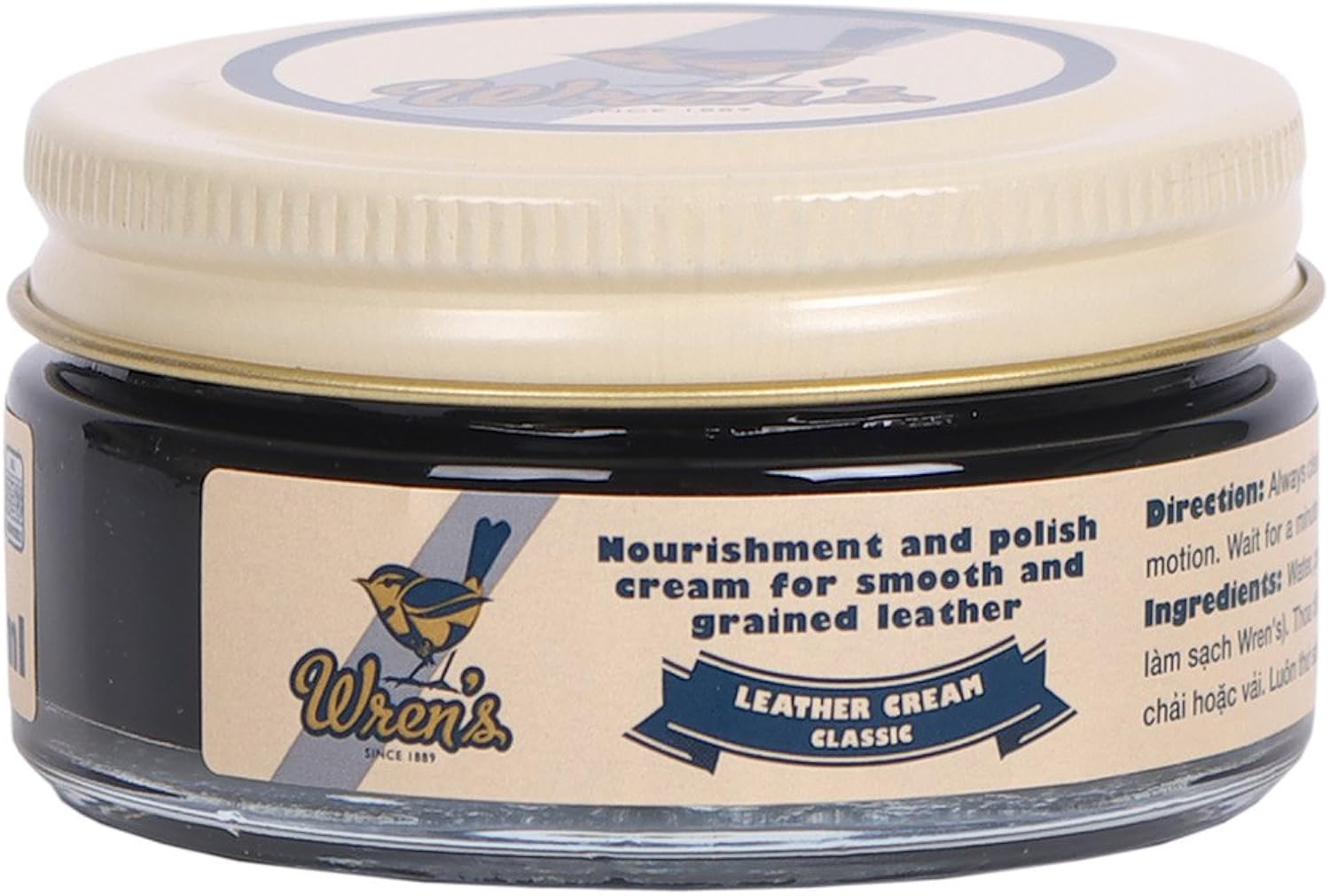 Wren’s Leather Cream Classic, premium quality shoe cream polish (Black): Shoes