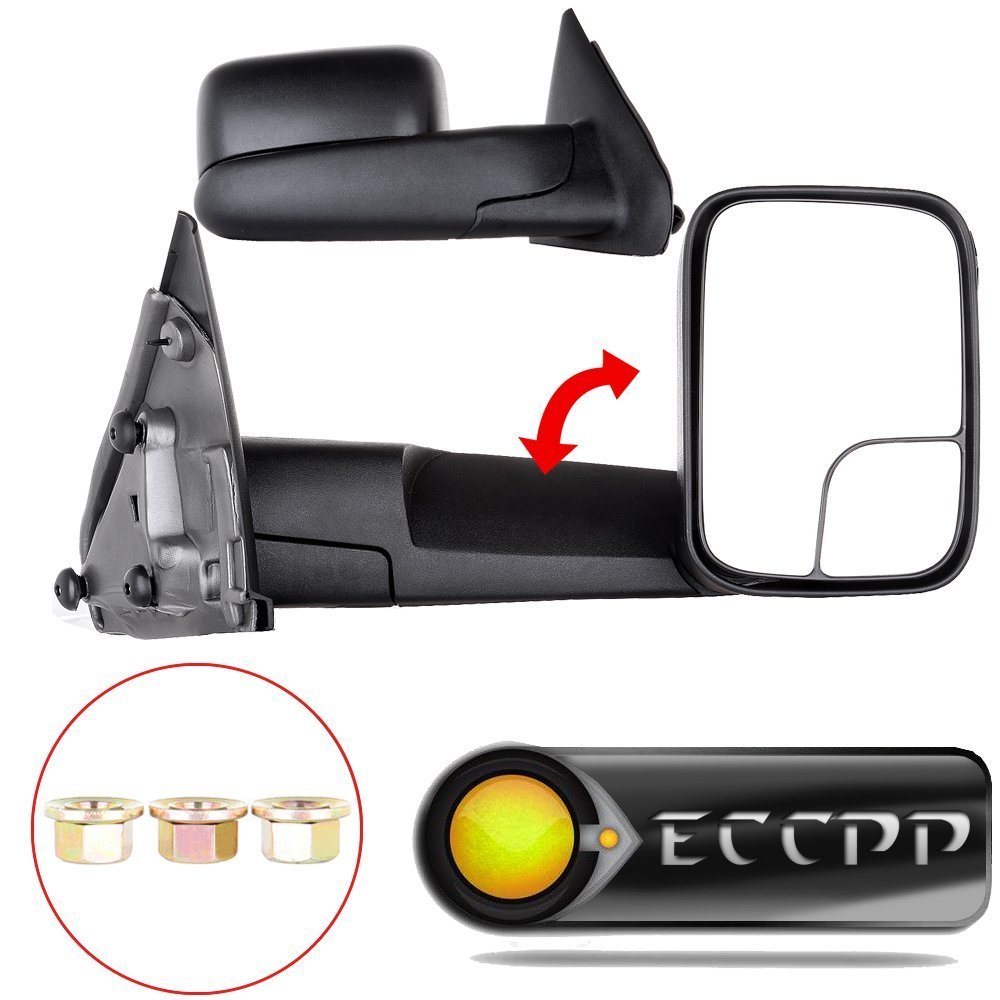 Amazon.com: ECCPP Towing Mirrors Replacement fit for 03-08 Dodge Ram 1500  2500 3500 Truck Black Manual Tow Mirrors Side View Mirror Pair Set:  Automotive