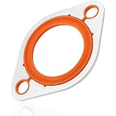 1/8" Aluminum Thermostat Water Neck Housing Gasket for Chevy SBC BBC 265 283 305 327 350 383 396 400 427 454 472 500 Aluminum Carrier + Silicone Thermostat Water Neck Replacement (1)