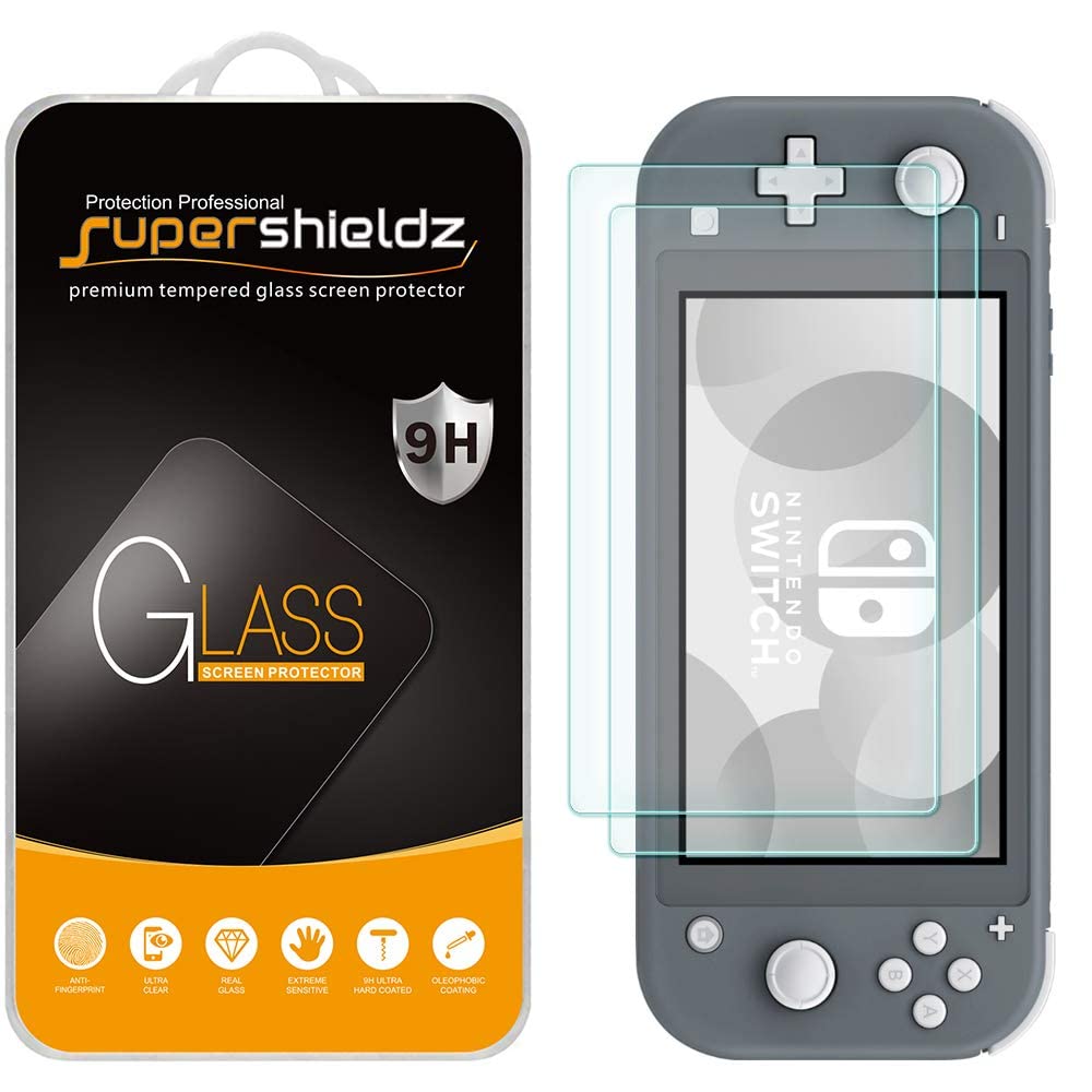 Supershieldz (2 Pack) Designed for Nintendo (Switch Lite) Tempered Glass Screen Protector, Anti Scratch, Bubble Free