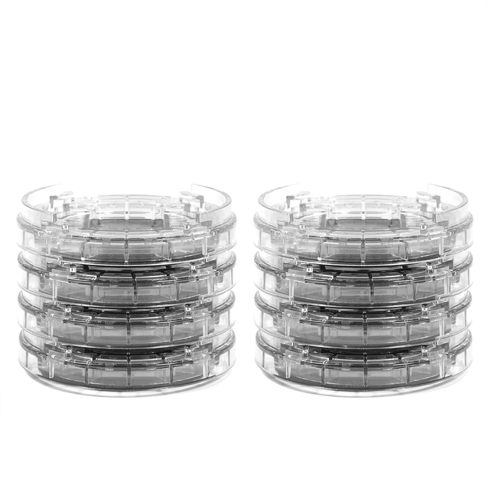 Cocoarm 8pcs Furniture Risers Stackable Round Bed Stoppers Furniture Raising Blocks Plastic Furniture Foot Pads Floor Protectors Fits Most Legs For Bed Chair Table Sofa