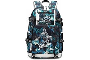 FANWENFENG Soccer Player 7 Luminous Multifunction Backpack Travel Football Fans Bag For Men Women (Style 10)