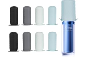 Mrsdry Bottle Covers for Travel, Elastic Sleeves for Leak Proofing, Travel Size Container Silicone toiletry sleeves, Leak Locks Travel Accessories for Shampoo Conditioner Wash Body Bottles (8pack)