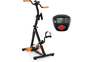 Goplus Pedal Exerciser for Seniors, Adjustable Hand Arm Leg Knee Exercise Equipment w/Resistance Band, Foot Massage Roller, L