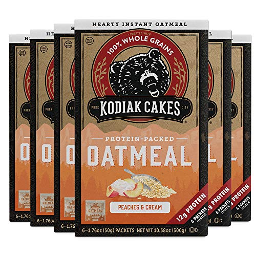 Kodiak Cakes Instant Oatmeal Packets High Protein Peaches & Cream
