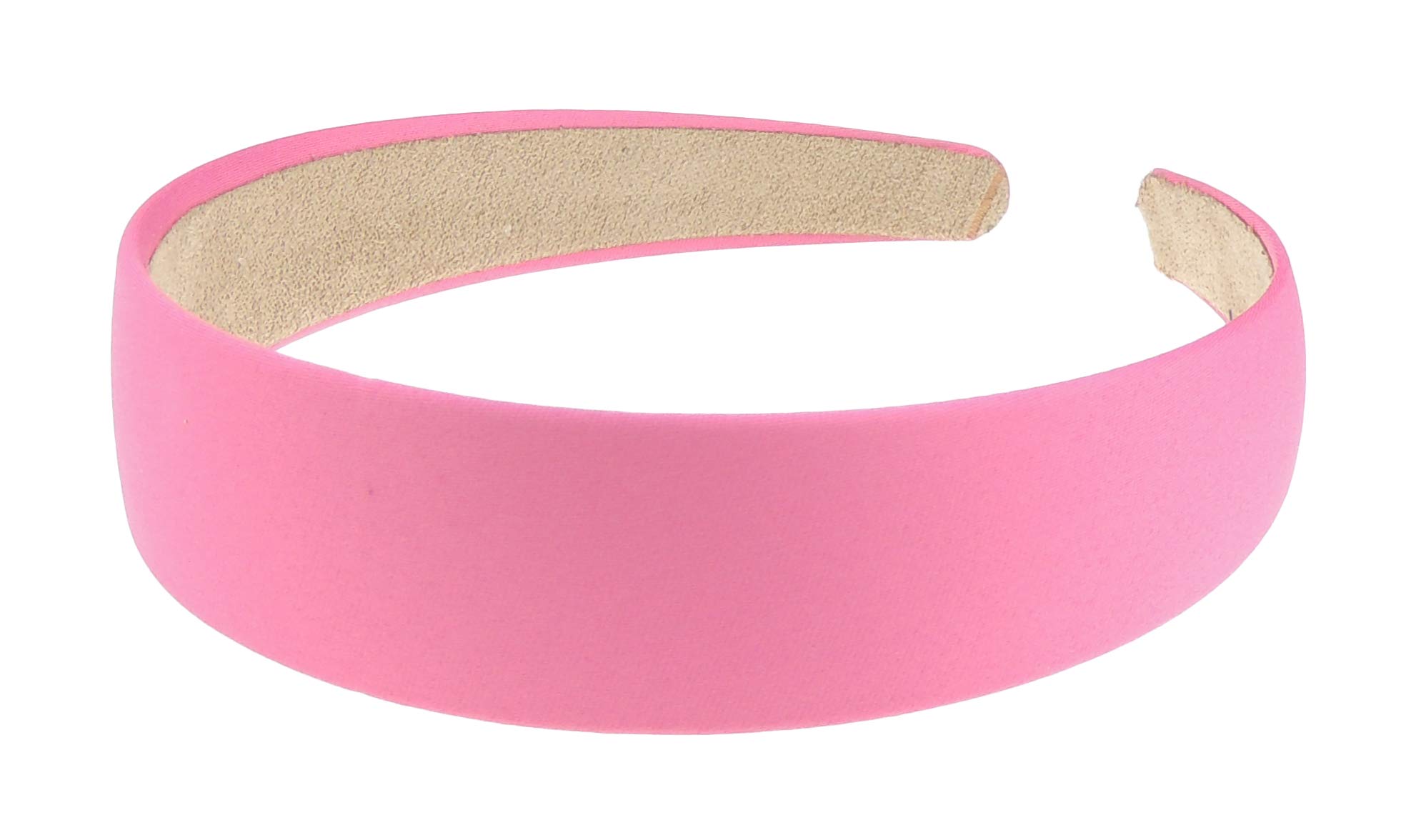 SMALL HEAD WOMENS & GIRLS School Uniform Birthday Party Dance Recital Drama Wedding Flower Girl Special Occasion Hair Plain Satin 3cm Short Long Hair Headband Alice Band Hairband (Hot Pink)