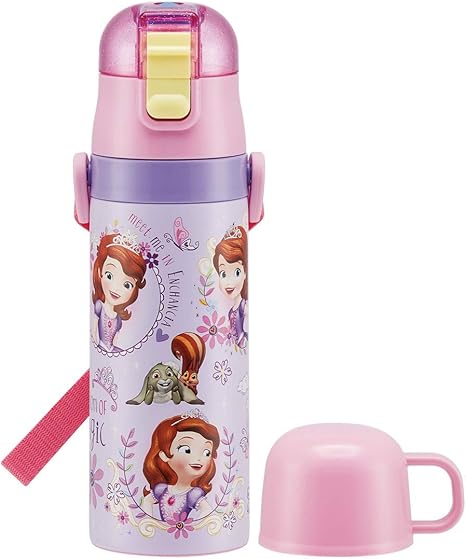 Amazon Co Jp スケーター 子供用 2way ステンレス 水筒 コップ付き ソフィア ディズニー 430ml Skdc4 A ホーム キッチン