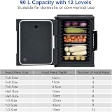 TANGZON 90L Insulated Food Pan Carrier Warmer Transporter 6 Full Size Pans Black view 5