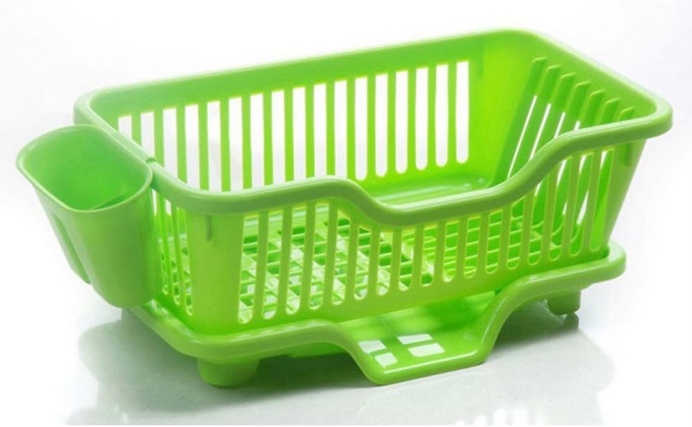 Palace R Kitchen Crockery Drain Rack Shelf Kitchen Dish Rack Drip Bowl Rack (Green)