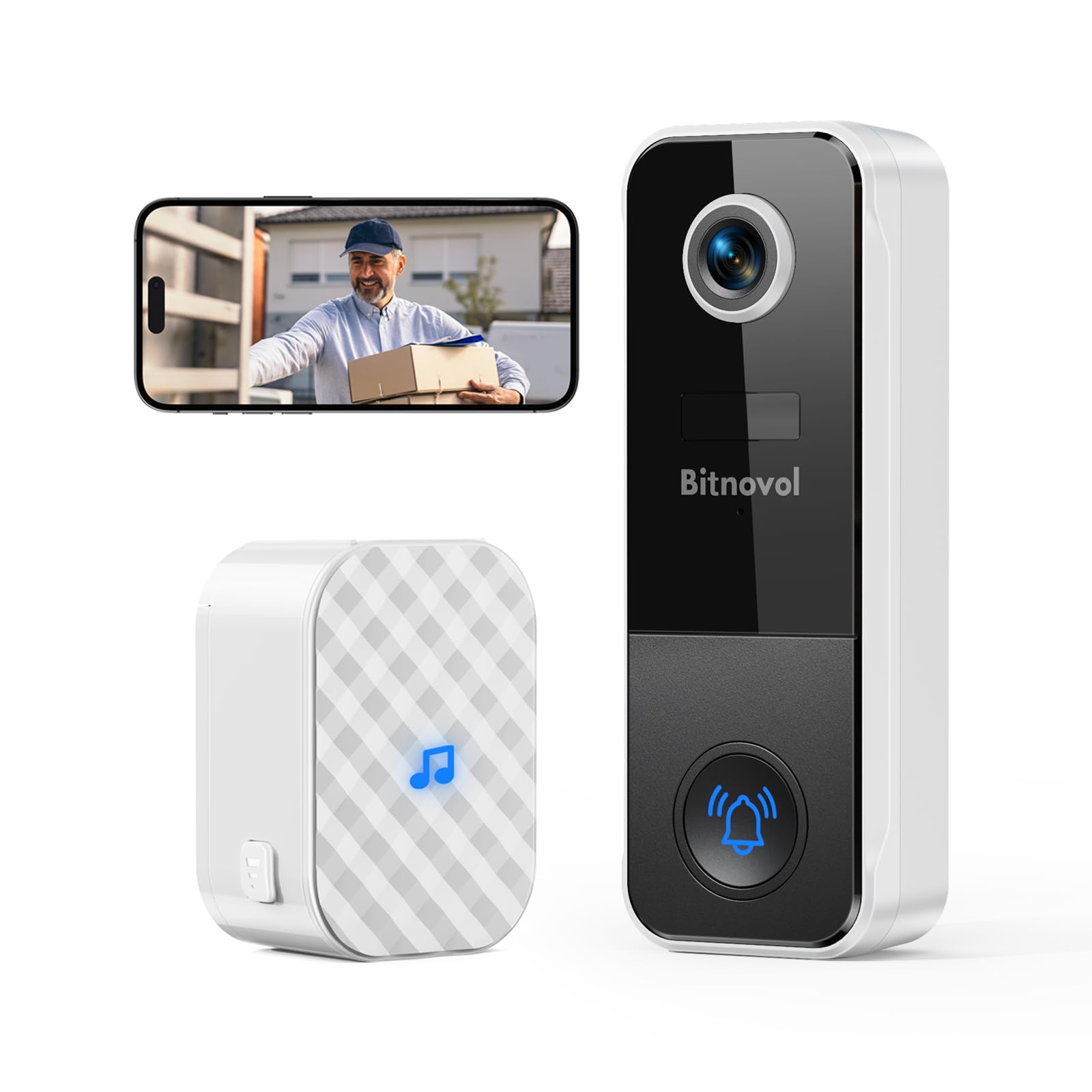 Smart Doorbells Argos Video Doorbell Buy Tapo D210 2K 3MP Video