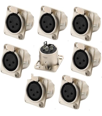 Amazon.com: bnafes XLR Male Jack 3 Pin - Panel Mount Jacks D