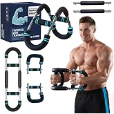 Adjustable Arm Twister Trainer, 40&ndash;130 Lbs Power Bar for Upper Body Strength, Portable Arm &amp; Chest Workout Equipment for Men &amp; Women, Ergonomic Anti Slip Handles, Home Gym Fitness Tool
