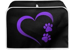 Pzuqiu Dog Paws Toaster Cover,Kitchen Small Appliance Cover,Keep Toaster Bread Maker Away From Dust and Fingerprint,Waterproof Grill Bakeware Cover