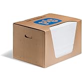 PIG Oil Absorbing Mat Pad in Dispenser Box Absorbs Oil and Fuel Repels Water 14-Ounce Absorbency 15" x 20" Box of 200 MAT485