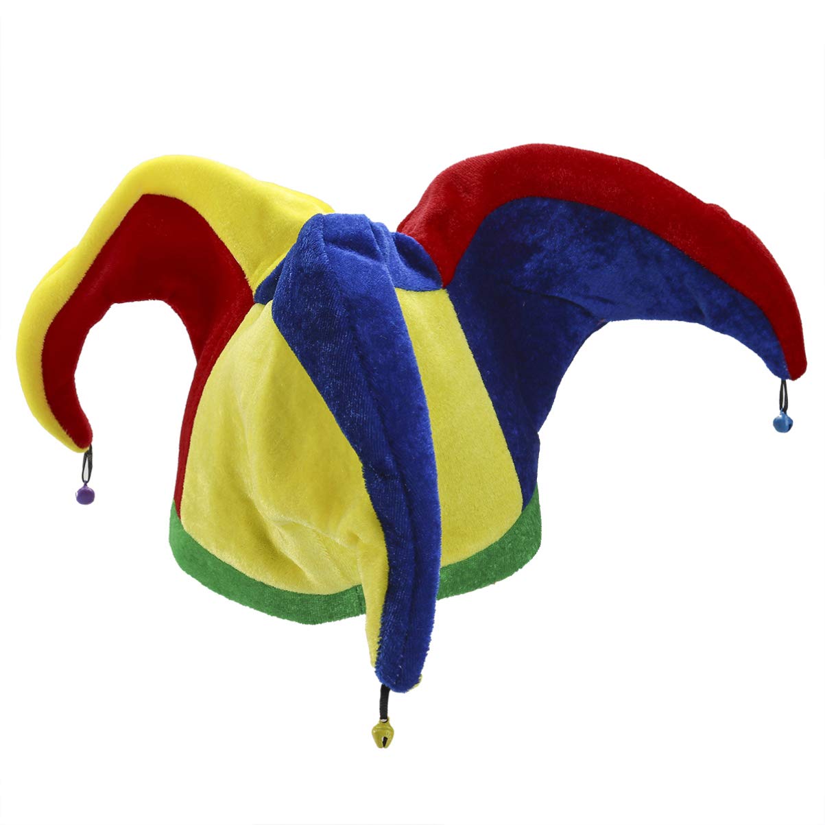 STOBOK Clown Hat for Adults and Kids Lightweight 3-Point Costume Headwear for Parties Stage Performances and Dress up Play 18.5 Inch Size