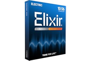 Elixir Strings, Electric Guitar Strings, Nickel Plated Steel with NANOWEB Technology, Longest-Lasting Bright Tone with Comfor