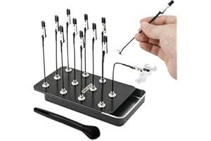 NEOECO Model Painting Stand Base, 12PCS Bendable Alligator Clip Sticks and Brush Set Modeling Tools for Airbrush Spray Gundam